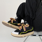 小众彩色编织带设计感低帮板鞋男厚底高街老爹鞋B253-Y521-P78，男鞋休闲鞋，星座814A（原电商B253）