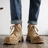 美式复古马丁靴男英伦风高帮鞋磨砂皮工装靴B253-9510-P110，男鞋马丁靴，星座814A（原电商B253）