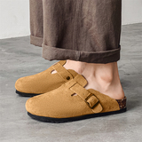 2024勃肯鞋男女透气户外防滑情侣厚底真皮半拖鞋YD9061-P120，男鞋拖鞋，星座814A（原电商B253）