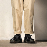 四季百搭厚底马丁靴男英伦3孔复古低帮黑色皮鞋-9186-P110，男鞋皮鞋，星座814A（原电商B253）