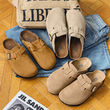 2024勃肯鞋男女透气户外防滑情侣厚底真皮半拖鞋YD9061-P120，男鞋拖鞋，星座814A（原电商B253）