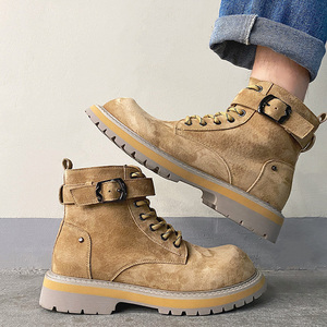 马丁靴男复古高帮沙漠靴厚底英伦风工装靴B253-9168-P125,男鞋马丁靴,星座814A（原电商B253）