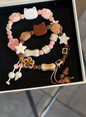 抖音新款可爱陶瓷手链情侣闺蜜女