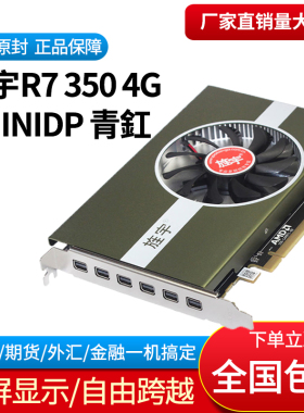 旌宇 R7 350 6mDP 4G 青釭 可转多种接口 4K高清六屏专业显卡