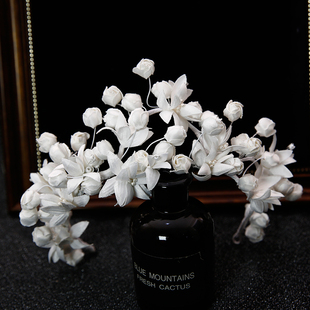 新娘头饰森系花朵皇冠发箍小清新复古优雅油画风写真婚纱礼服配饰