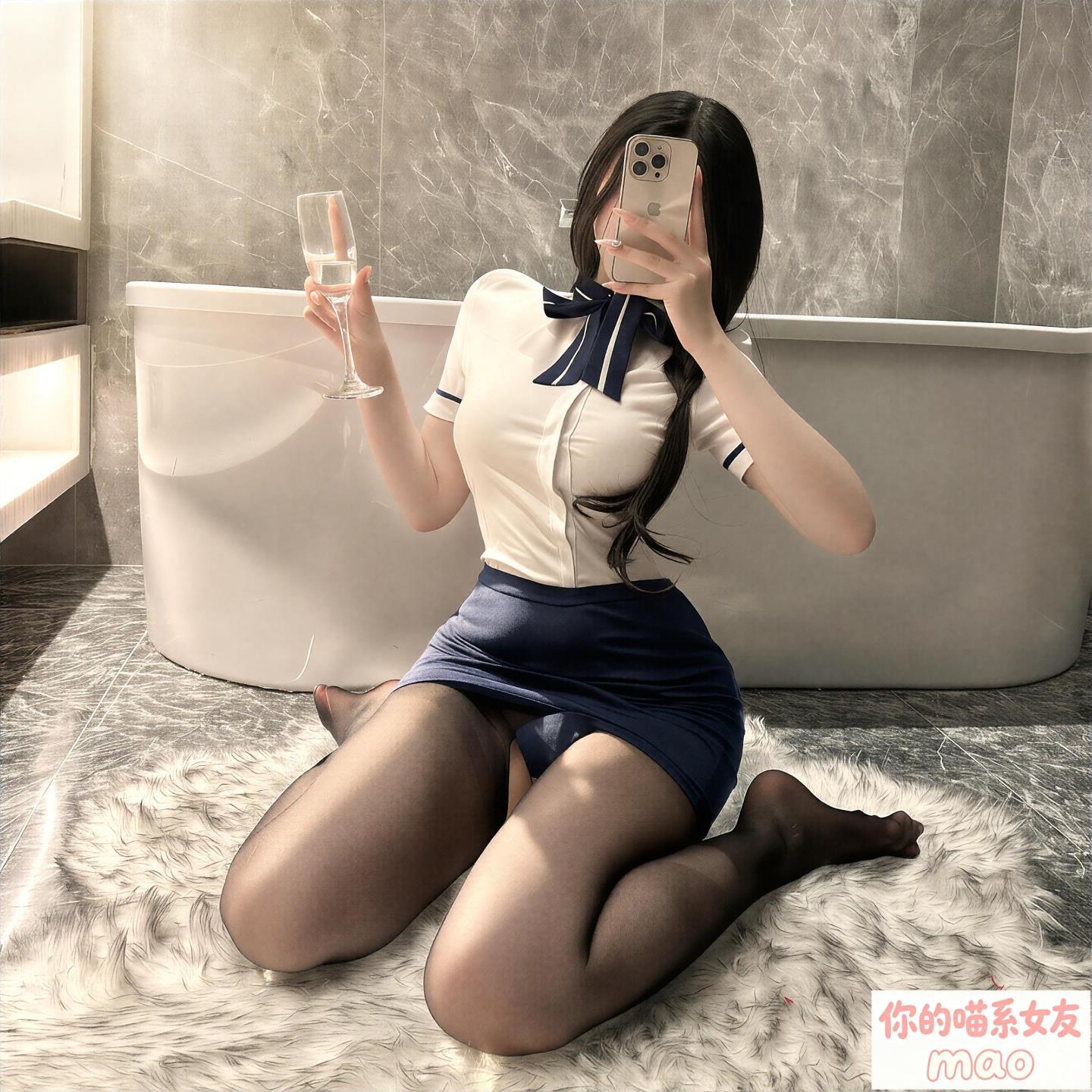 猫！延误的航班*免烫修身衬衫女短袖OL空姐制服酒店KTV美容院足浴