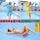 包邮 充气便捷式 充气浮排带网吊床可折叠靠背充气躺椅浮床水上游戏