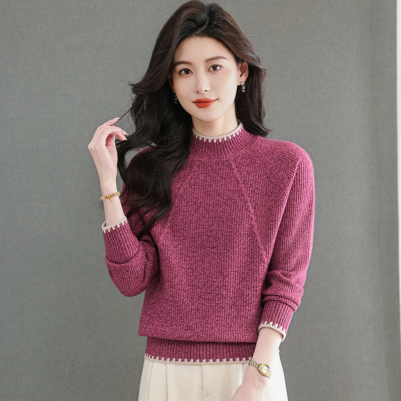 中领打底衫女冬季宽松显瘦毛衣