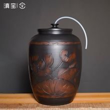 储水桶陶瓷水缸储水用家用老式带盖抽水茶台泡茶储水罐装纯净水桶