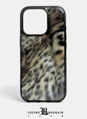 【Losing Bargain】原创雪豹豹纹氛围感豹纹手机壳适用苹果17p-14p/pm手机壳