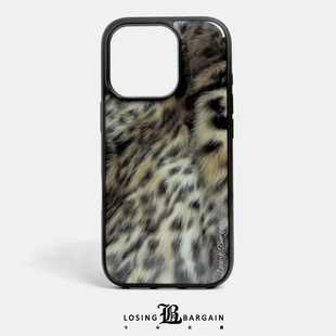 【Losing Bargain】原创雪豹豹纹氛围感豹纹手机壳适用苹果17p-14p/pm手机壳