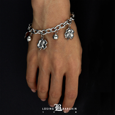 【Losing Bargain】原创四叶草钛钢项链简约叠戴百搭手链男女同款