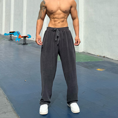 运动长裤男健身裤重磅垂感