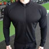 潮牌健身肌肉撸铁狗兄弟插肩袖 新款 拉链春秋季 开衫 运动外套男长袖