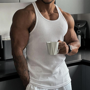 运动背心男健身衣速干弹力工字型吊带健身训练撸铁狗兄弟潮牌大码