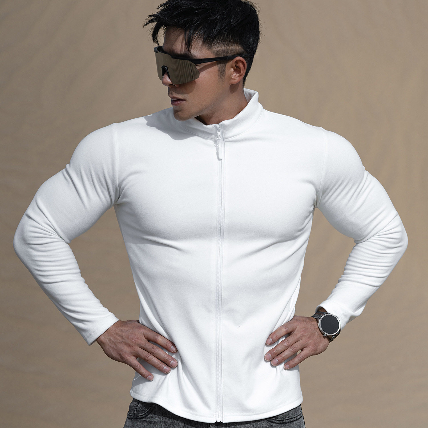 运动长袖男德绒打底衫开衫外套健身跑步锻炼显肌肉撸铁狗兄弟美式,运动服/休闲服装,运动T恤,淘宝优惠券,粉丝福利购,淘宝优惠卷