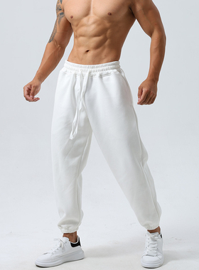 新款运动长裤男宽松休闲收口束脚卫裤健身跑步肌肉撸铁狗兄弟秋季