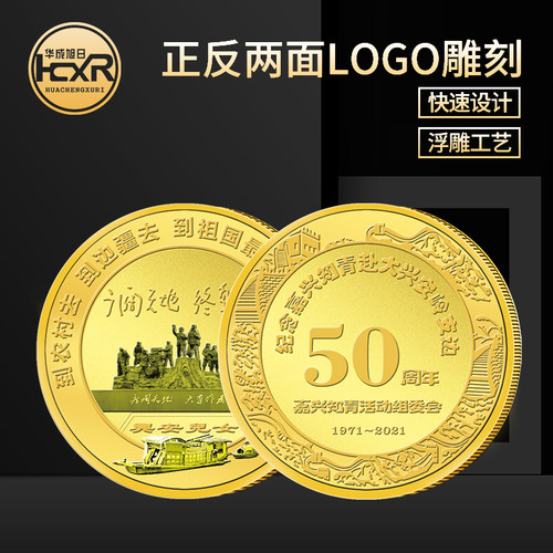 开业庆典竣工纪念礼品金币定做