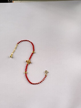 2026马年925银金刚杵手链女新中式国风高颜值红色本命年琉璃手链