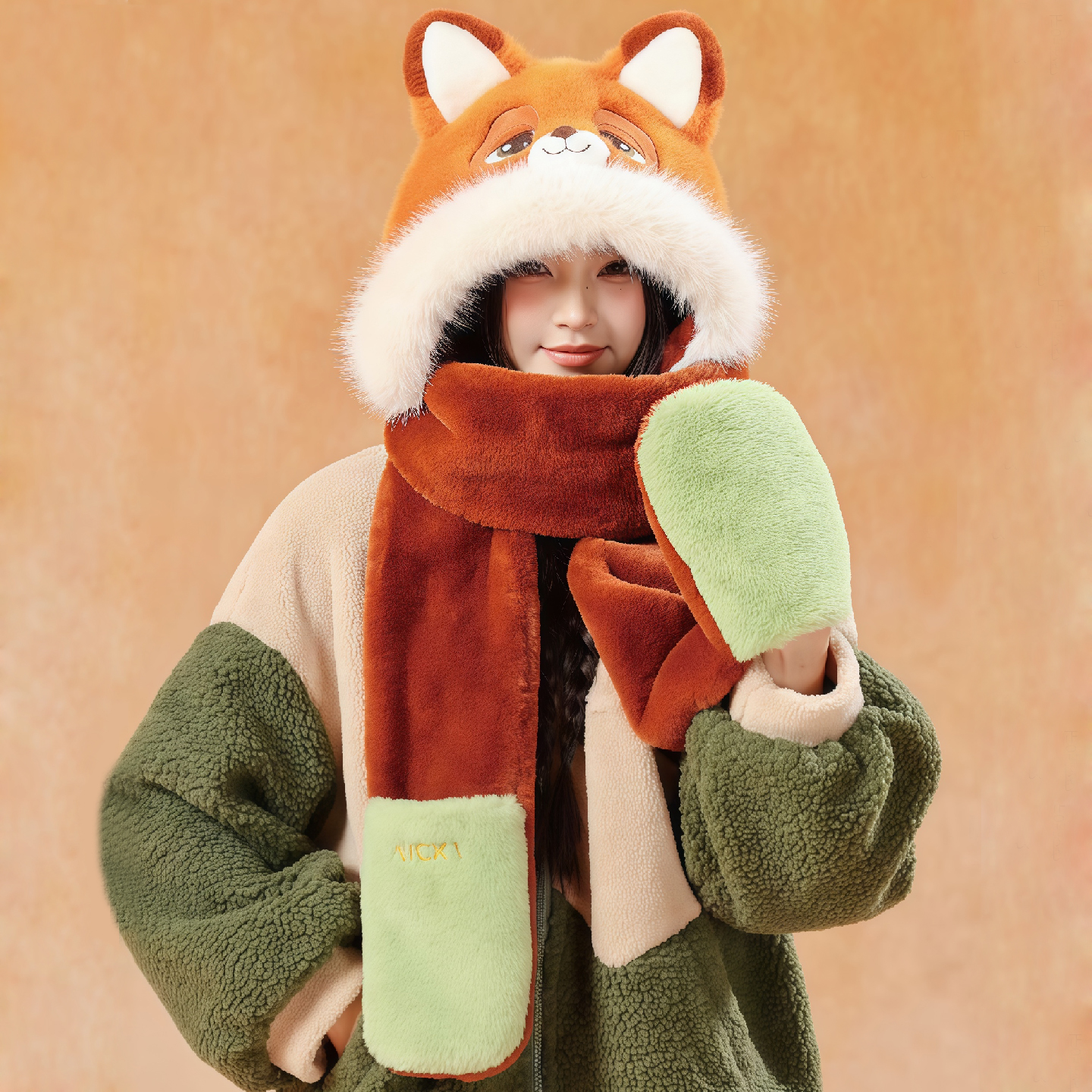 朱迪尼克狐狸警官冬季连帽子手套