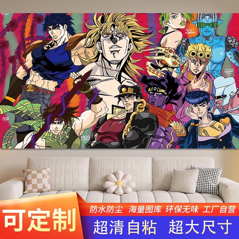 JOJO的奇妙冒险海报纸墙贴空条承太郎二次元海报纸宿舍墙贴画