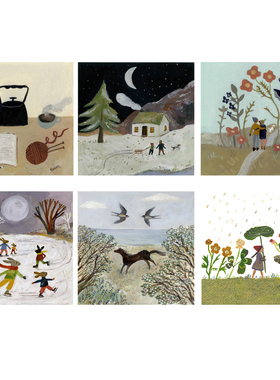 英式Gemma Koomen高清小清新卡通插画海报儿童房幼儿园装饰画画芯