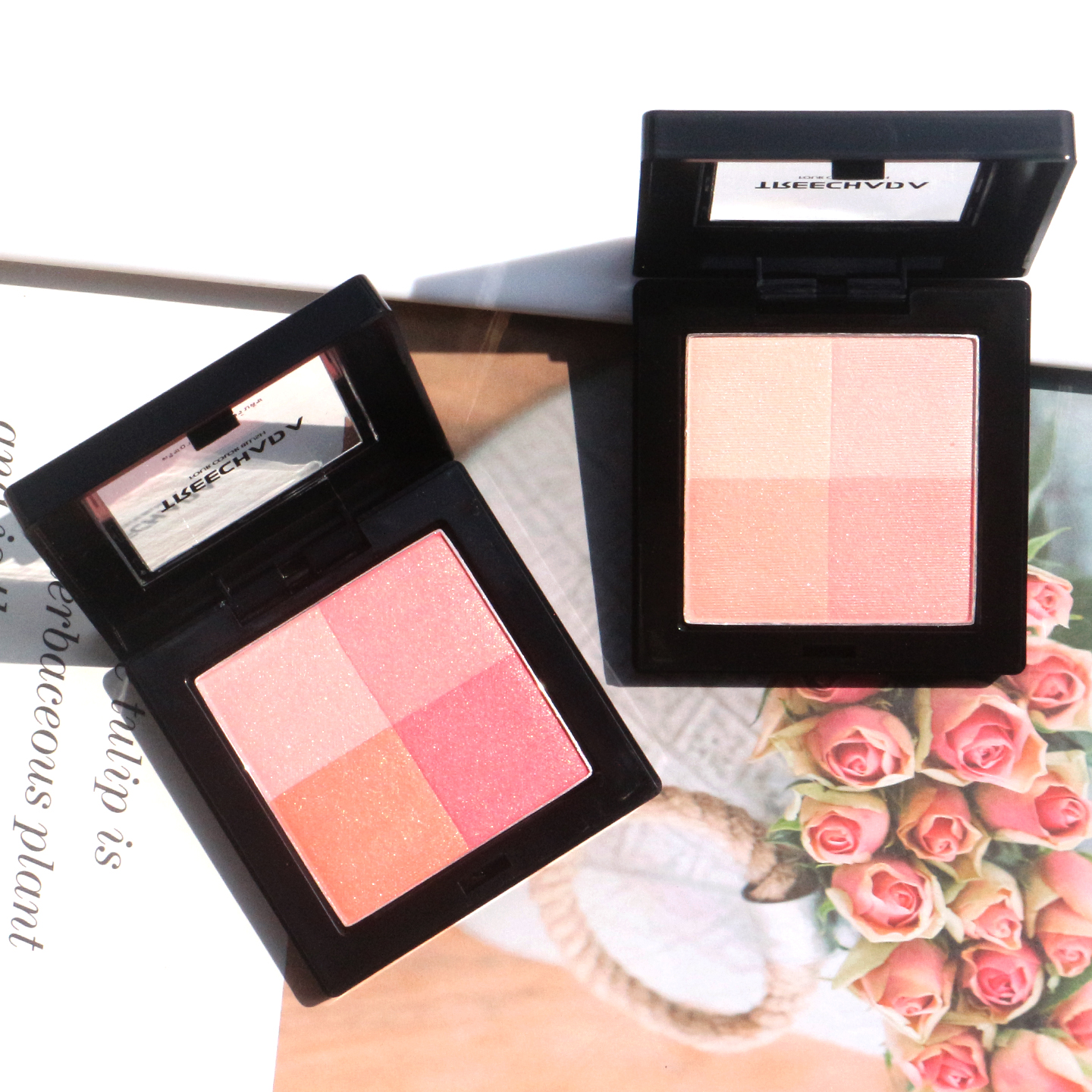 泰国treechada四色格子腮红盘