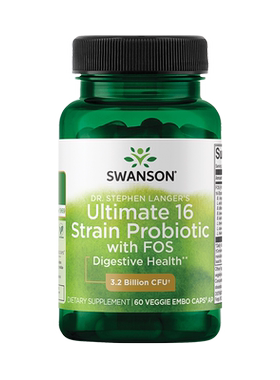 美国swanson斯旺森 16种活性益生菌胶囊60粒肠道调理肠胃乳杆菌