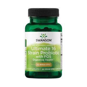 美国swanson斯旺森 16种活性益生菌胶囊60粒肠道调理肠胃乳杆菌