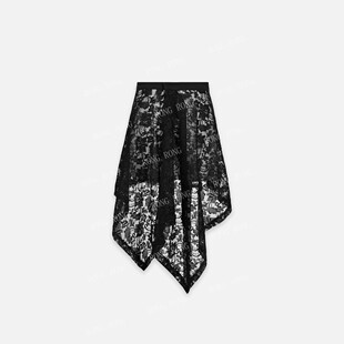 不规则复古下摆蕾丝半身裙女2025夏季新款短裙今年流行的爆款裙子