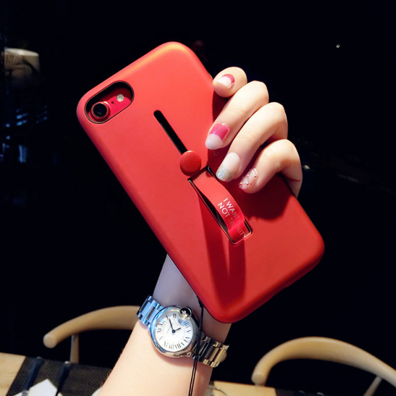 防摔苹果8X手机壳硅胶6splus简约女款iphone7p红色情侣挂绳全包边