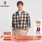 经典 复古格纹磨毛绒感衬衫 2025秋季 新款 全棉色织格 暇步士男装