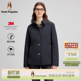 冬季 暇步士女装 气质菱形格休闲棉服外套女 3M高效暖绒