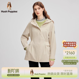 休闲连帽中长款 小众收腰显瘦美式 暇步士春季 女士外套 轻盈无压