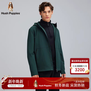 秋季 暇步士男装 连帽廓形外套休闲运动简约合体上衣 弹力易打理