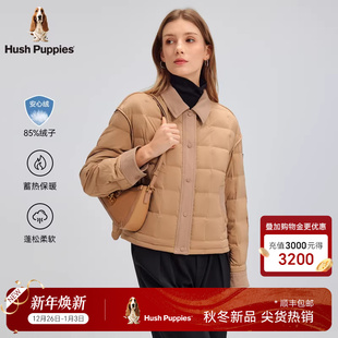 休闲翻领轻薄短款 冬季 暇步士女装 羽绒服保暖外套 690蓬安心绒