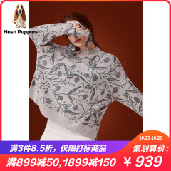 Hush Puppies暇步士女装2019新羊毛混纺休闲毛衣针织衫|HW-19517D