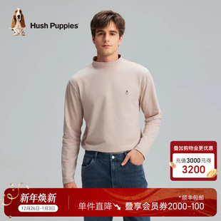 T秋季 轻磨毛半高领长袖 暇步士男装 舒弹内搭打底衫 四面弹