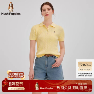 【精梳棉纱线】暇步士女装2026年春夏针织短袖毛衣POLO衫透气亲肤