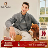 保暖厚实 暇步士绵羊毛立领休闲毛呢外套男士 冬款 时尚 线织上衣