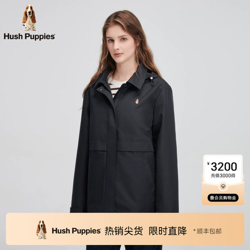 暇步士女装可拆卸帽夹克外套春季