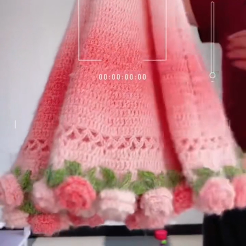 玫瑰花毯子编织教程花束毯子尖角手工diy编织材料包毛线花毯钩织