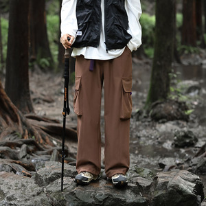 山系户外束脚直筒冲锋裤男美式机能宽松运动休闲工装裤G0801-P55图片