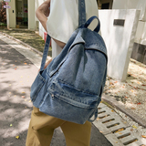 日系学院风男女复古牛仔帆布鞋大容量情侣双肩包A70-P60，男鞋帆布鞋，星座814-1（原电商B253-1）