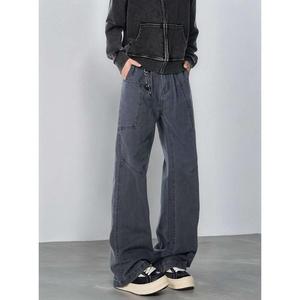 美式cleanfit彎刀工裝褲男款秋季潮牌多口袋闊腿長褲G3237-P65圖片