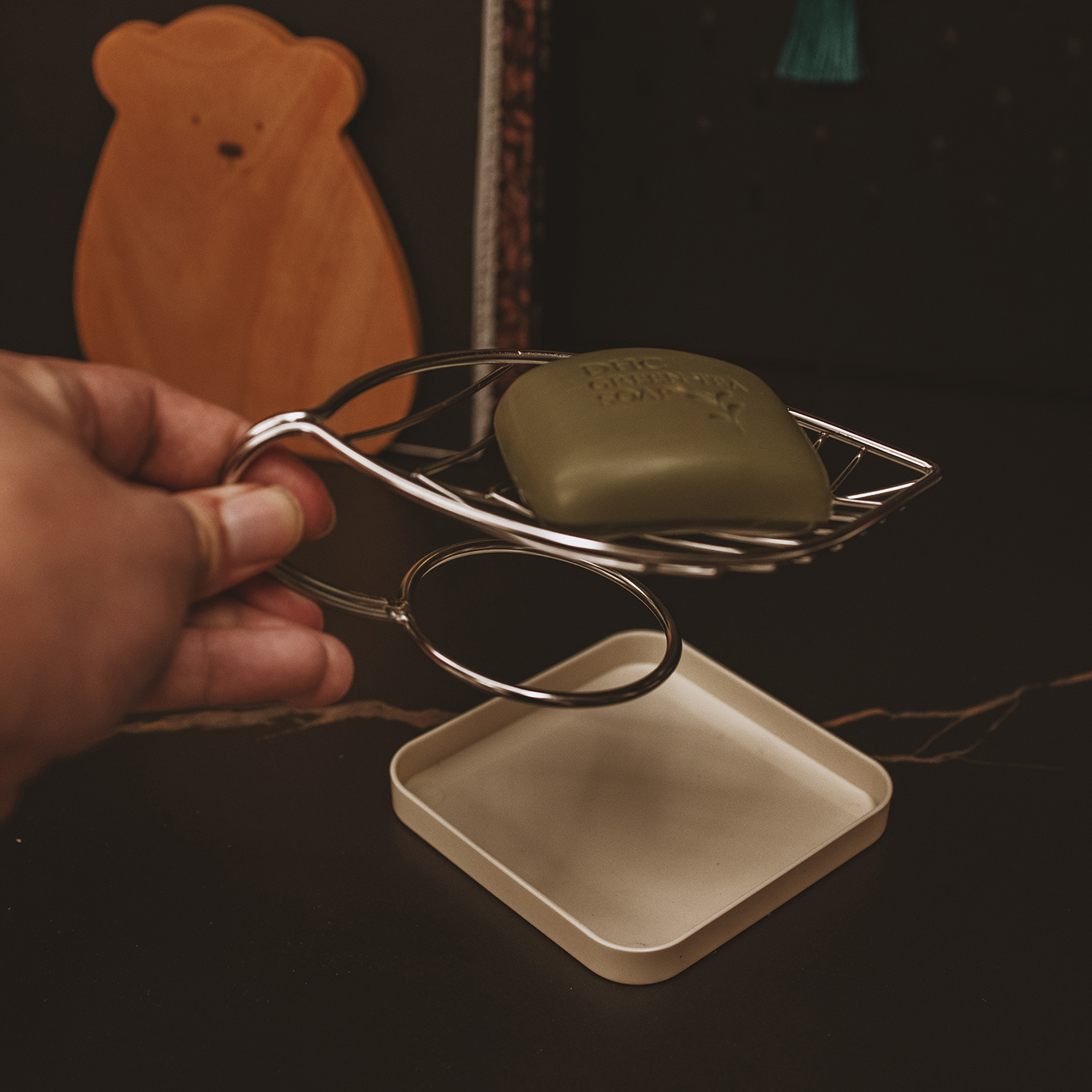 创意树叶肥皂架浴室洗漱台沥水架