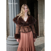 Mishka皮毛一体短款 Sheer Luck 大翻领上衣外套女