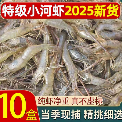 小河虾鲜活速冻新鲜河虾小白虾青虾冷冻明虾海鲜水产现捕小河虾
