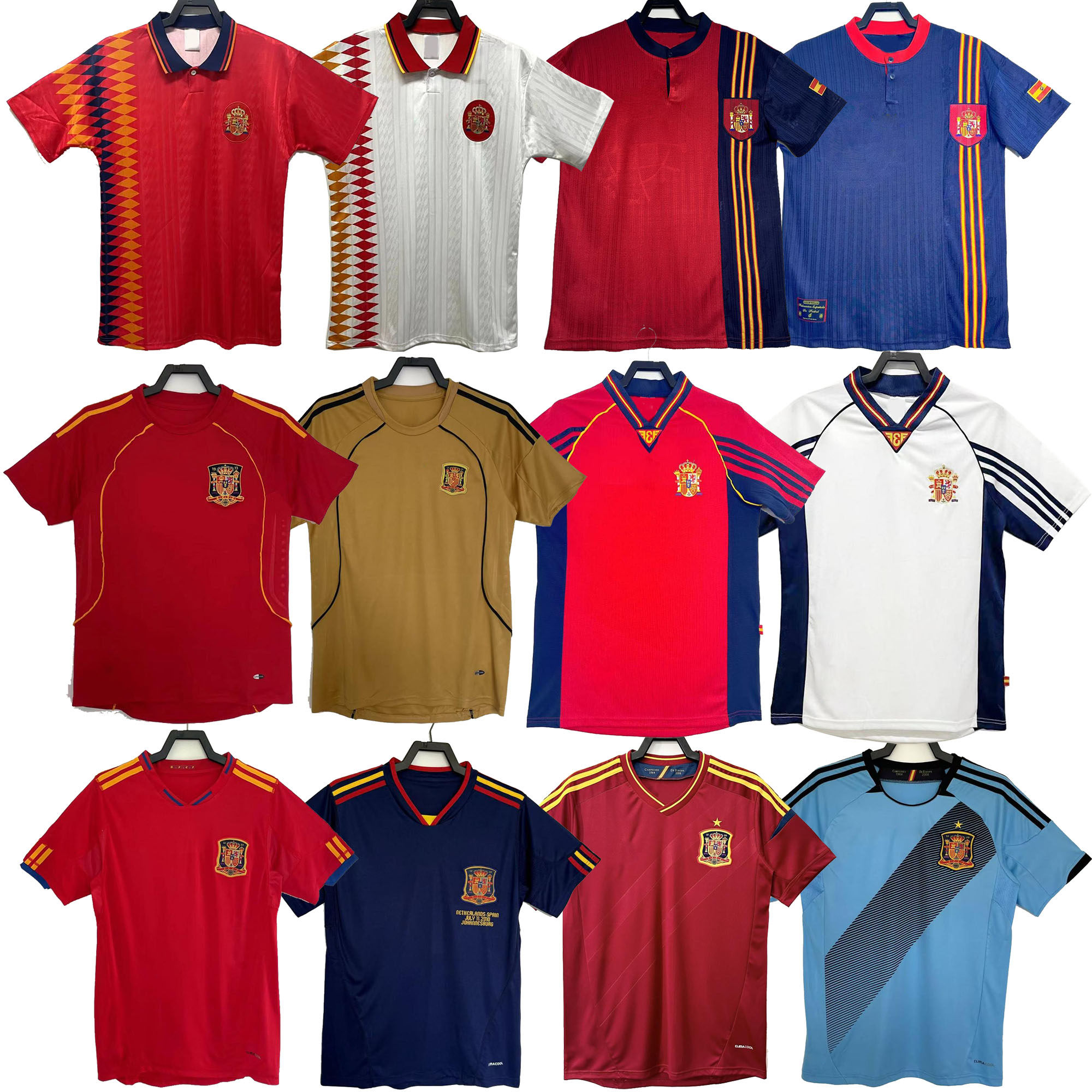 2010西班牙主场球衣复古2012客场比赛训练短袖足球服定制队服10号