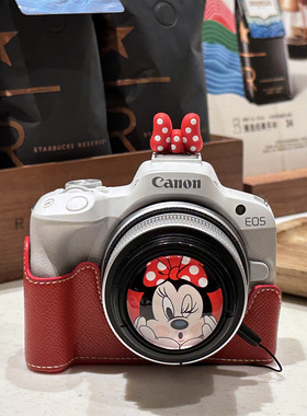 佳能R50相机套R10r8保护套R100底座包200d二代配件M50皮套壳红色